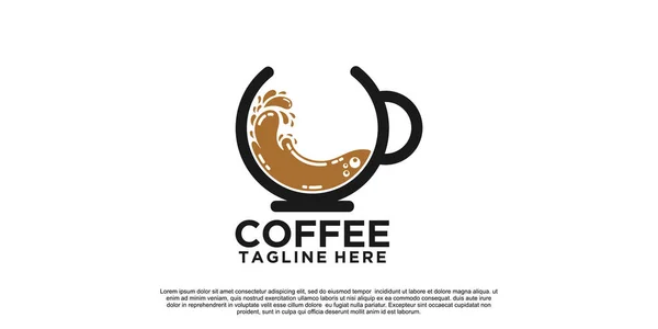 ユニークなコンセプトのコーヒーロゴデザイン プレミアムベクターパート2 — ストックベクタ