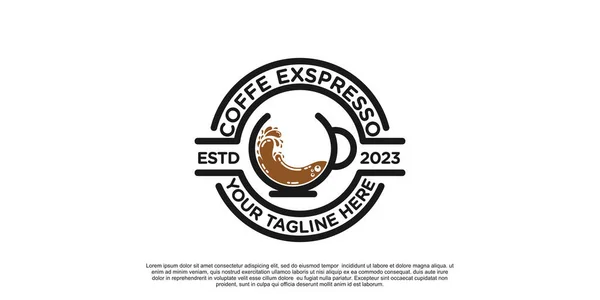 ユニークなコンセプトのコーヒーロゴデザイン プレミアムベクターパート1 — ストックベクタ