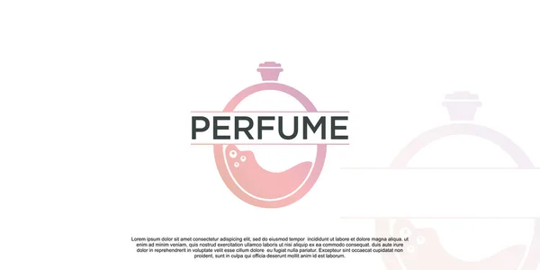Parfüm Logosu Tasarımı Yaratıcı Konsept Premium Vektörü — Stok Vektör
