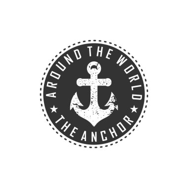 Logo için özel konsept Premium Vektör Bölüm 8 ile denizci retro ögesi
