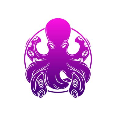 İşiniz için Octopus logo tasarım element vektörü