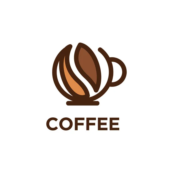Diseño Del Logo Del Café Vector Ilustración Concepto Único Vector — Vector de stock