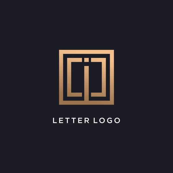Brev Logotyp Design Idé Med Kreativ Stil — Stock vektor