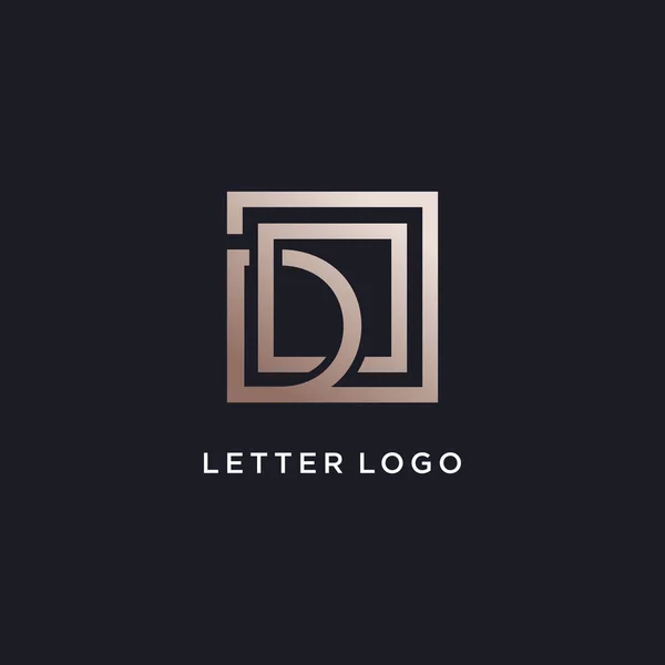 Carta Logotipo Ideia Design Com Estilo Criativo — Vetor de Stock