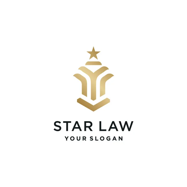 Idea Design Logo Star Con Concetto Stile Unico — Vettoriale Stock
