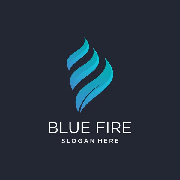Fire Tech Logo Design Idea Con Moderna Idea Creativa — Vettoriale Stock