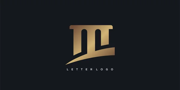 Ide Desain Logo Huruf Dengan Gaya Abstrak Modern - Stok Vektor