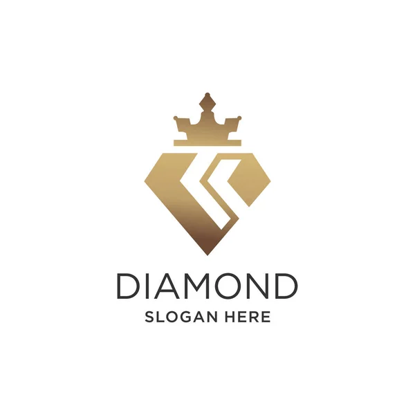 Vecteur Logo Diamant Avec Style Unique — Image vectorielle