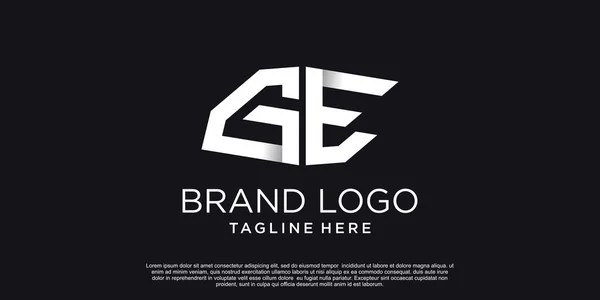 Benzersiz Stili Olan Marka Logo Vektörü Premium Vektörü — Stok Vektör