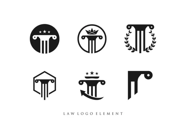Набір Логотипів Адвоката Векторний Елемент Дизайну Креативним Стилем — стоковий вектор