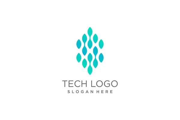 Ilustración Del Logotipo Tecnología Moderna Creativa Única Simple — Archivo Imágenes Vectoriales