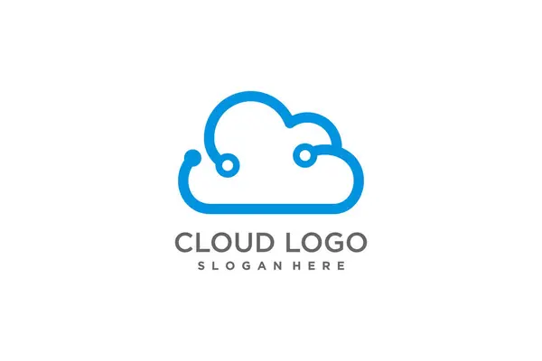 Дизайн Хмарного Логотипу Сучасною Креативною Концепцією — стоковий вектор