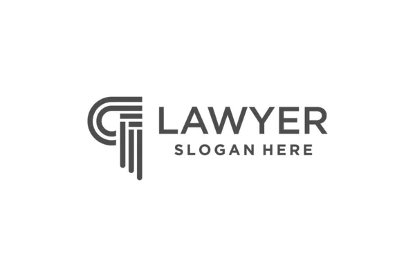 Vetor Logotipo Advogado Com Ideia Única Criativa — Vetor de Stock