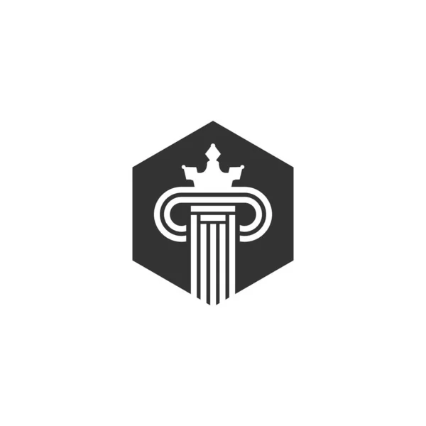 Avvocato Logo Vettoriale Con Idea Creativa Unica — Vettoriale Stock