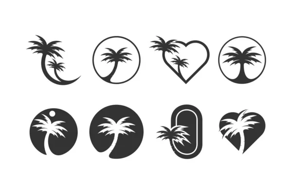 Palm Logo Design Vektor Kollektion Mit Einzigartiger Idee — Stockvektor