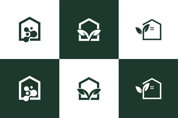 Construção Coleção Vetor Design Logotipo Com Ideia Elemento Único Criativo — Vetor de Stock
