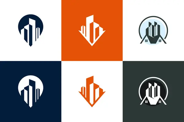 Векторная Коллекция Дизайна Логотипа Творческой Идеей Уникального Элемента — стоковый вектор