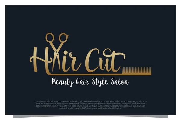 Haircut Logo Design Element Vector Your Business — Stock Vector