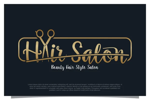 Haircut Logo Design Element Vector Your Business — Stock Vector