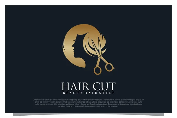 Haircut Logo Design Element Vektor För Ditt Företag — Stock vektor
