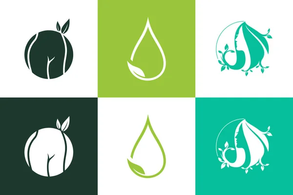 Elément Design Logo Beauté Santé Pour Votre Entreprise — Image vectorielle