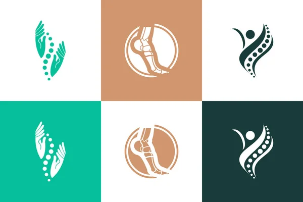 Chiropractic Logotipo Elemento Design Para Seu Negócio — Vetor de Stock