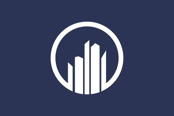 Costruzione Logo Design Con Stile Unico Concetto Creativo Premium Vector — Vettoriale Stock