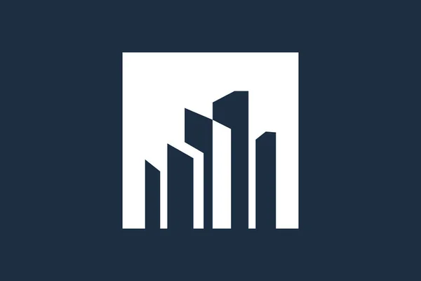 Costruzione Logo Design Con Stile Unico Concetto Creativo Premium Vector — Vettoriale Stock