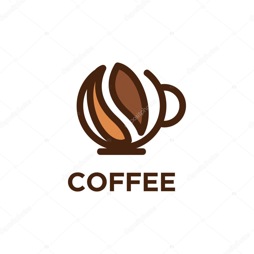 Coffee logo design vector illustration unique concept Premium Vector