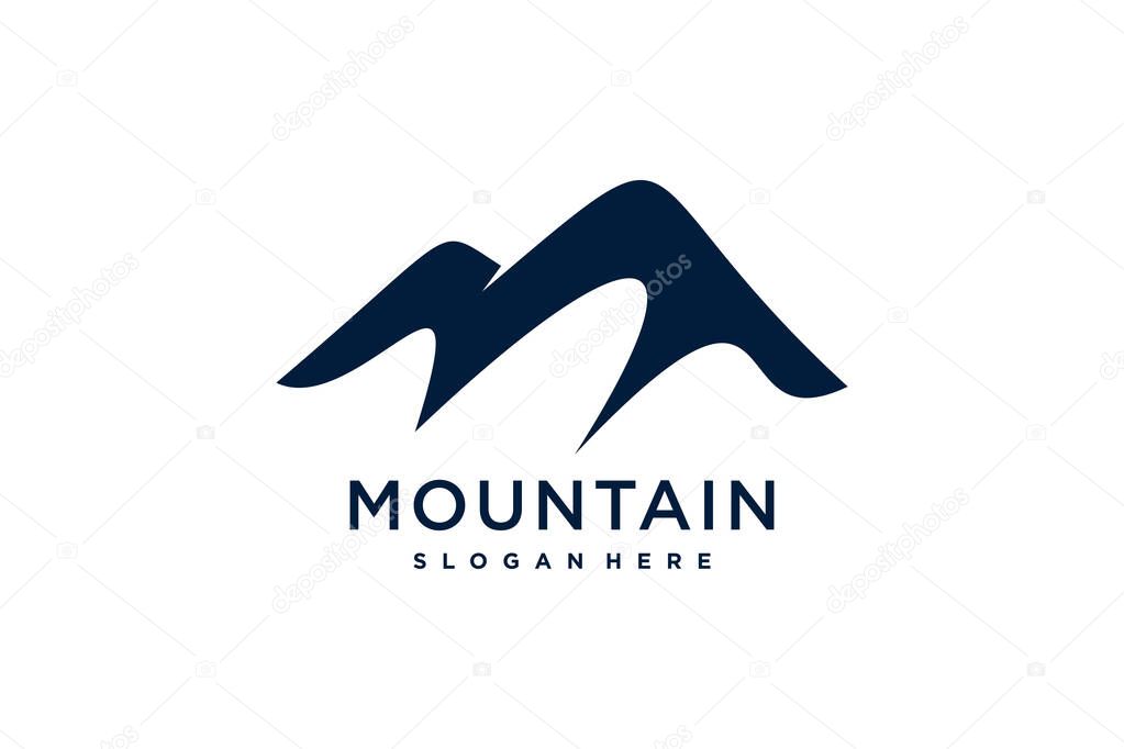 Mountain logo vector design idea with modern style