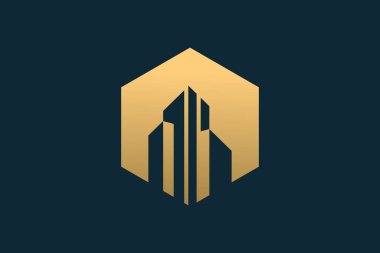 Contruction logo tasarımı benzersiz yaratıcı konsept Premium Vektör