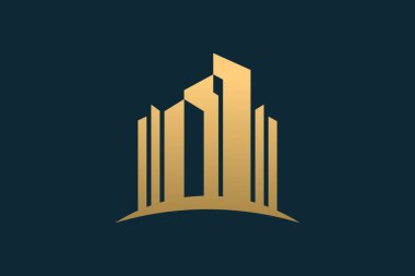 Contruction logo tasarımı benzersiz yaratıcı konsept Premium Vektör