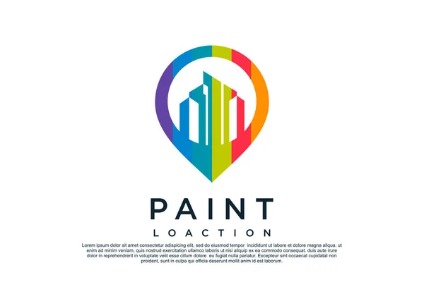 Paint Logo Design Vorlage Mit Kreativem Einzigartigen Konzept Premium Vector — Stockvektor
