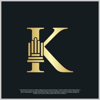 Yaratıcı konsept premium vektörlü yasal sütun logosu dizaynı parafları