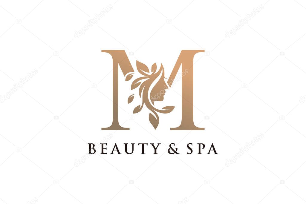 Letter logo with beauty creative concept style Premium Vector