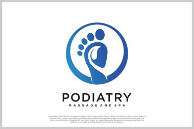 Podiyatri ve ayak kliniği eşsiz bir konsept olan refleksoloji logosu tasarımı