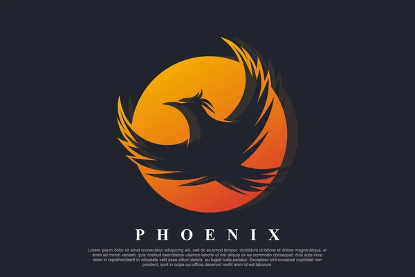 Phoenix Logo Design Jedinečný Koncept Premium Vector Royalty Free Stock Vektory