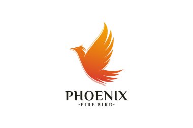 Phoenix ateş kuşu logosu eşsiz konsept Premium Vektör Bölüm 2