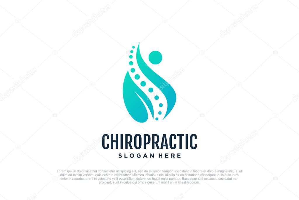 Massage logo design templates creative concept Premium Vector