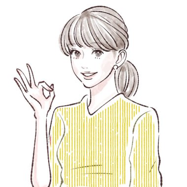 Bir kadının vektör illüstrasyonu