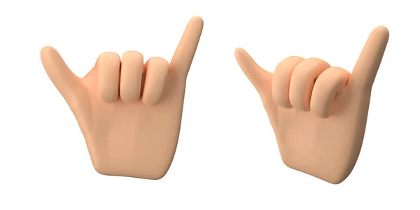 Rendering Cartoon Hand Gestures — Stock Photo, Image