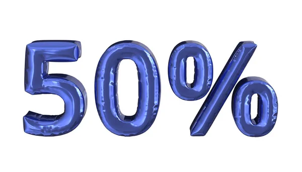 ブルー50パーセントのサイン — ストック写真