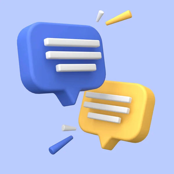 Ilustração Bolha Fala Com Ícone Chat Conceito Comunicação Conversação Conversação — Fotografia de Stock