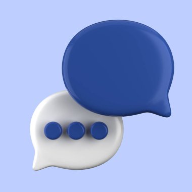 Konuşma baloncuğu mesajları, çan bildirimi, sosyal medya iletişim konsepti, sosyal ağda sohbet kutusu ve haberci. 3D teknoloji tasarım varlıkları için uygun