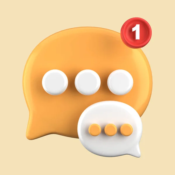 3d rendering of speech bubble icons, 3D Chat icon set. Set of 3d speak bubble. Chatting box, message box. Chat icon set. Balloon 3d style.