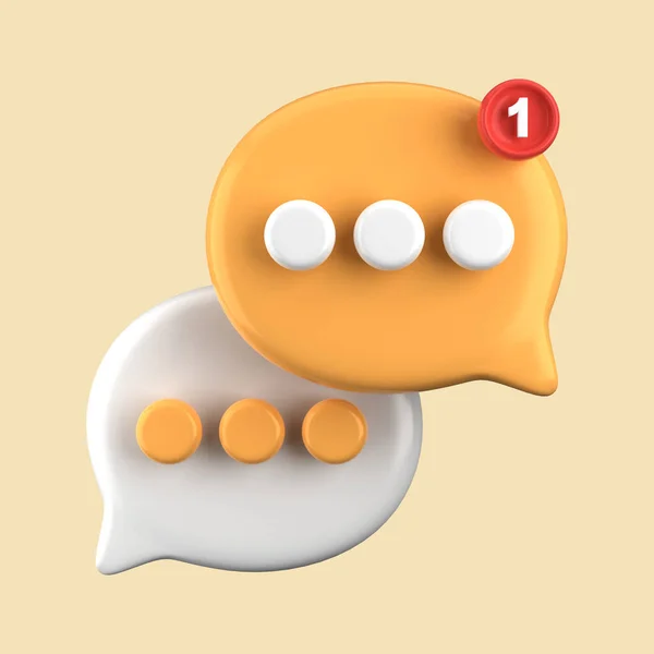 3d rendering of speech bubble icons, 3D Chat icon set. Set of 3d speak bubble. Chatting box, message box. Chat icon set. Balloon 3d style.