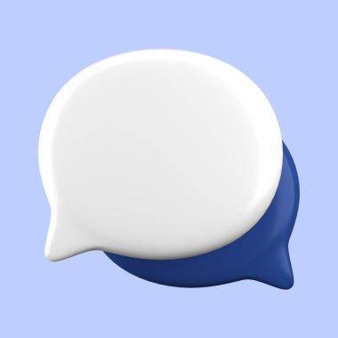 Konuşma baloncuğu simgelerinin 3 boyutlu sunumu, 3 boyutlu sohbet simgesi seti. 3D konuşma balonu seti. Sohbet kutusu, mesaj kutusu. Sohbet simgesi ayarlandı. Balon 3d biçimi.