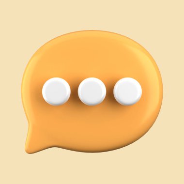 Konuşma baloncuğu simgelerinin 3 boyutlu sunumu, 3 boyutlu sohbet simgesi seti. 3D konuşma balonu seti. Sohbet kutusu, mesaj kutusu. Sohbet simgesi ayarlandı. Balon 3d biçimi.