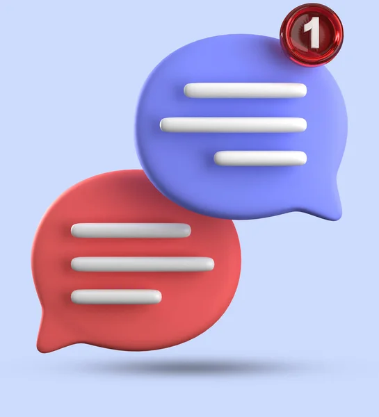 Rendering Ikon Gelembung Ucapan Pastel Chat Icon Set Set Dari — Stok Foto
