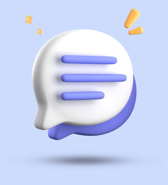 Rendering Speech Bubble Notification Icons Pastel Chat Icon Set Set — Stock Photo, Image